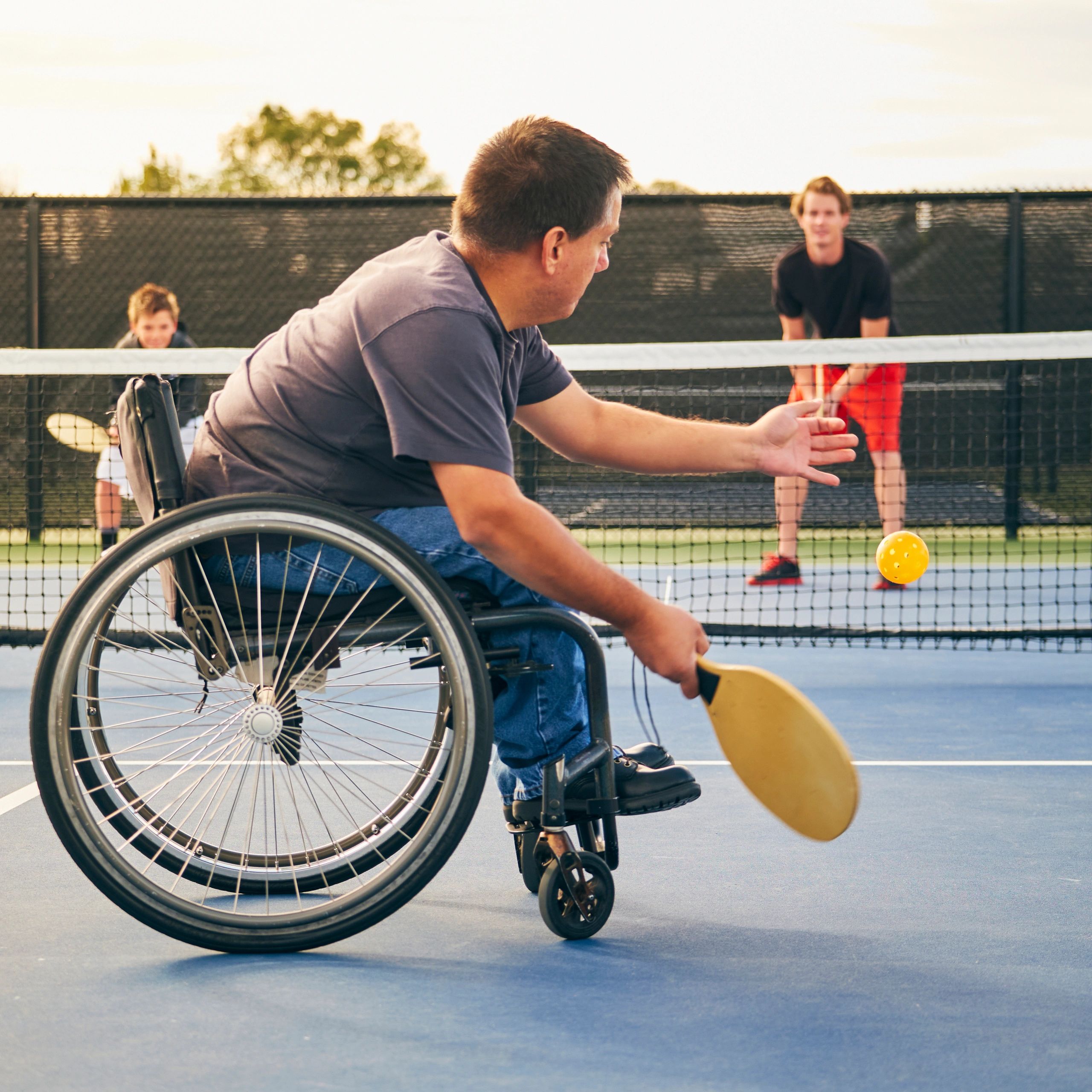 Diverse group enjoying an accessible outdoor activity